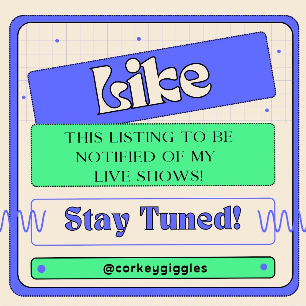 Like this listing to be notified when I go LIVE